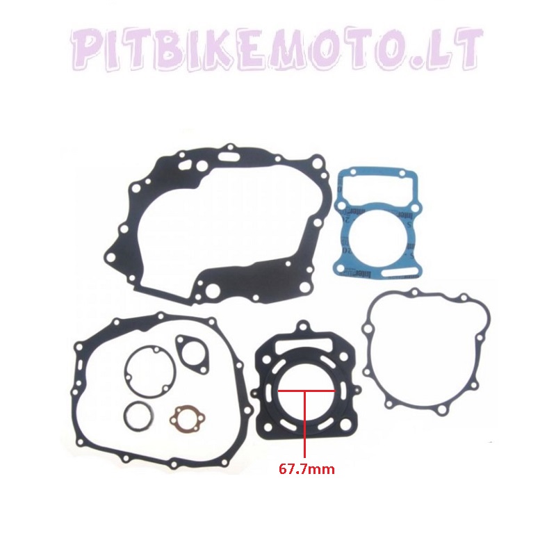 17. Tarpinių komplektas 67mm 250cc STU032-ZQ00481B