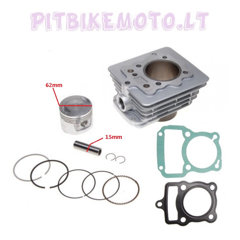 2. Cilindro komplektas 150cc 162FMI GRU001 - YA3525