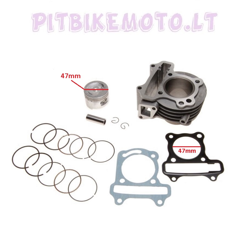 5. Cilindro komplektas GY6 47mm 70cc 139QMB GRU004-AY351401