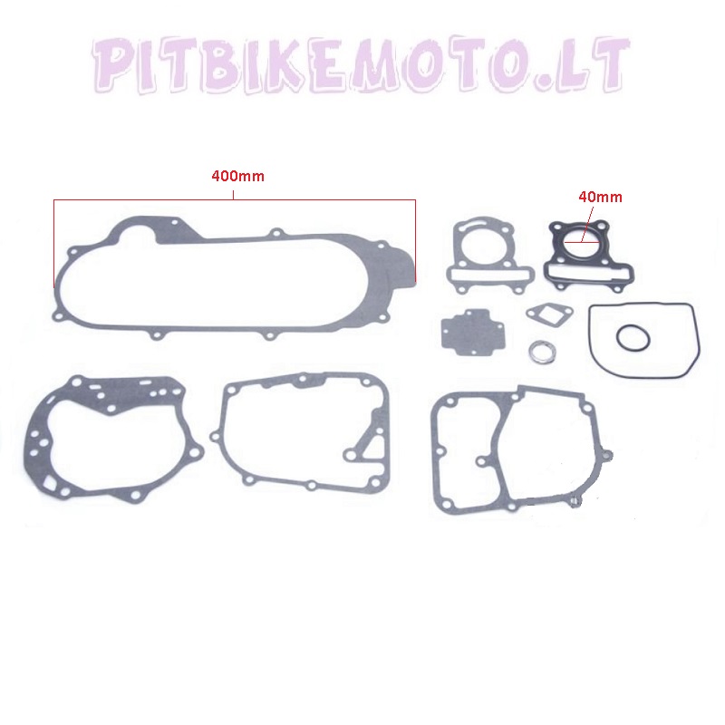 28. Tarpinių komplektas GY6 50cc 39mm STU051