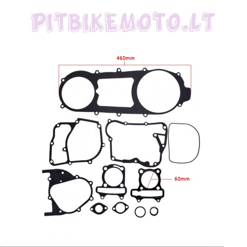 29. Tarpinių komplektas GY6 150cc STU052