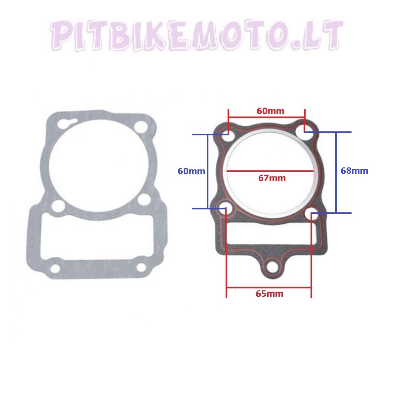 30. Cilindro tarpinės 250cc 67mm STU054