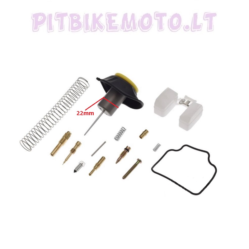 16. GY6 125cc karbiuratoriaus rem komplektas 22mm KRB041-ZV3004