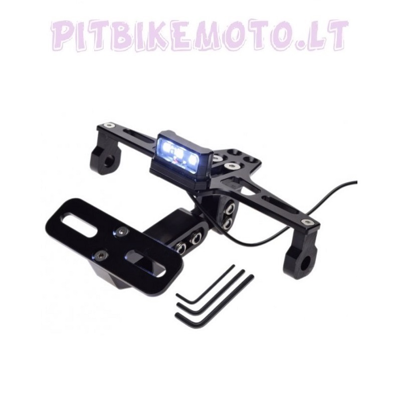 6. Universalus moto numerio laikiklis su LED apšvietimu ELE075-AW568991