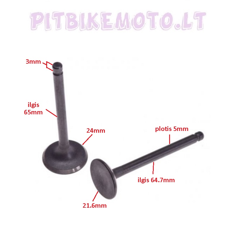 24. GY6 125cc vožtuvai VSK119-STD00673