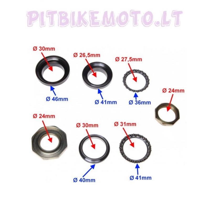 10. Motorolerio vairo guoliai VSK150-ZD5112